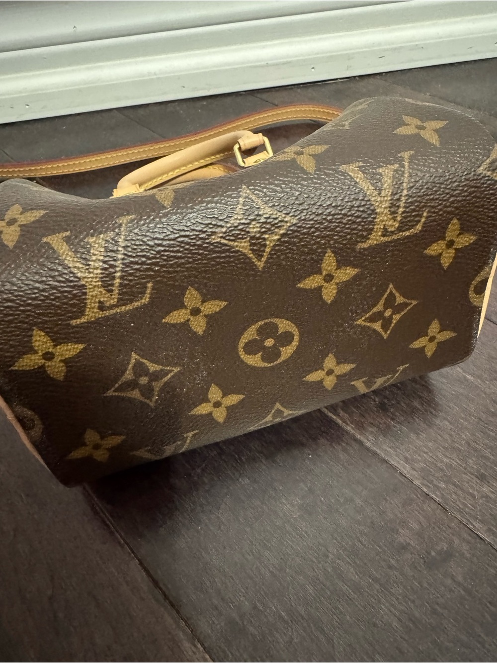 Auth LOUIS VUITTON LV Nano Speedy Monogram Bag *Original Version* Gold Hardware - Picture 7 of 12